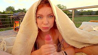 Risky Backyard Swallow With Neighbors Watching