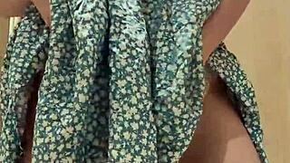 Caught Testing Cute Dress Before Purchasing