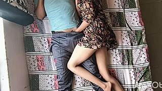 Desi bhabhi Shivani rides sleeping devar in wild Amazon pose.