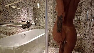 Lovely monika fox gets naked and takes a shower free