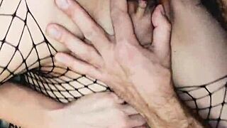 Mature skinny wife in amateur homemade video with anal.