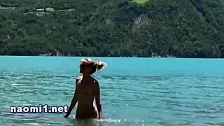 i cum on beach for naomi, what a mess!