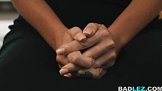 Lesbian vanna bardot strapon fucks karlee grey's hairy pussy