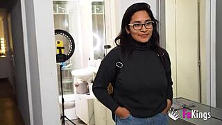 lana villafuerte, busty latina, gets kinky in casting with hairy pussy action