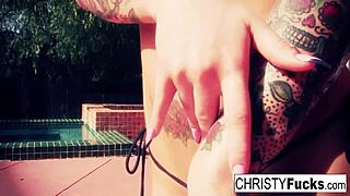 Christy Mack Showers With Big Tits Exposed