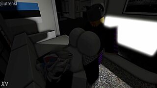 Big cock in cat girl's tight ass.