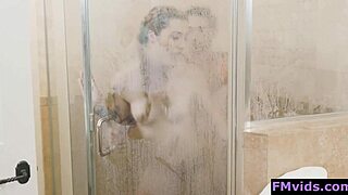 Sexy hot babe shower fuck