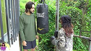 I hit my neighbor boxing and made up by sucking him