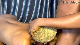 My neighbor gave me a sloppy blowjob on our first date.