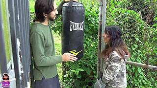 I hit my neighbor boxing and made up by sucking him