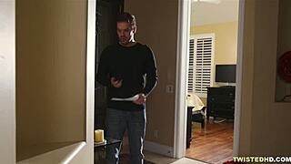 How did busty Jessa Rhodes trick her boyfriend with a blindfold?