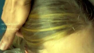 blonde married woman sucking and giving doggy in thematic motel