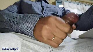 Malik Drago9 - Big Dick Very Horny At Work Jerking Off Cumming A Lot