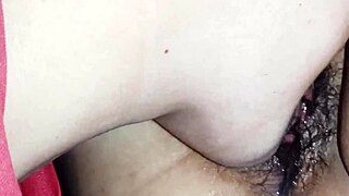 in the last part, the filipina girlfriend gets close up pussy licking from her friend
