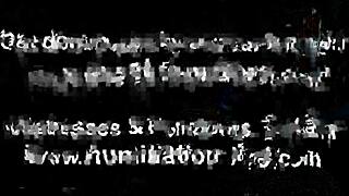 Bound loser kneels for humiliating fuck in femdom bondage