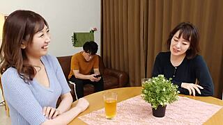 哇，北野悠那和妈妈朋友的激烈内射！