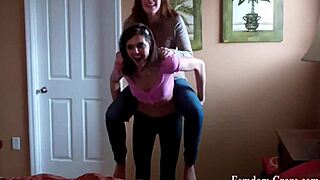 Bound loser kneels for humiliating fuck in femdom bondage