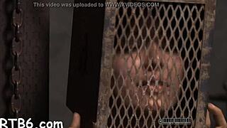 couple engages in rough sadomasochism contest with sucking