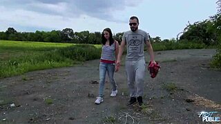 cum everywhere on busty teen 18+ gypsy babe outdoors!