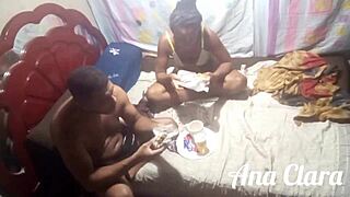 I paid for a snack and devoured the young Myllena Rios passionately