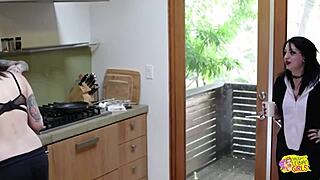 Butch Lesbian Girl Nikki Hearts Takes Control Over Leigh Raven and Eats Her Pussy Out