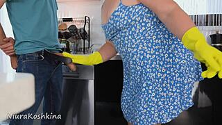 step mommy got pounded hard in the kitchen today