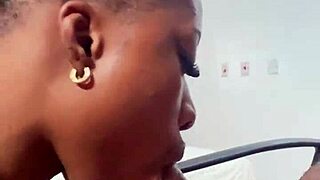 Naija Babe Candy Gives Blowjob To Monster Cock!