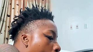 Naija Babe Candy Gives Blowjob To Monster Cock!