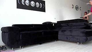 Redhead Wife's Dirty Socks and Bare Feet Dominate Husband in Smelling Session!