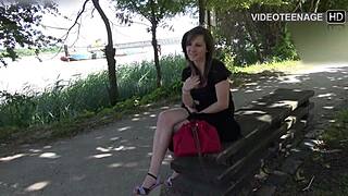 Lovely Lucie shows big boobs in lingerie casting