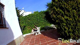 brunette lorena fox bent over for anal and doggystyle close up fucking