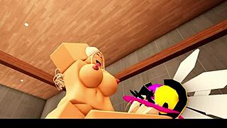 Blonde Roblox Cheerleader with Headless Jock Boyfriend