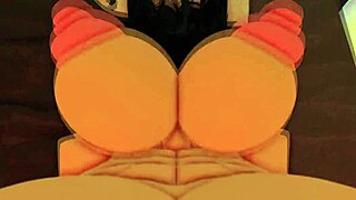 Teaching her ass to take big white cock! 😈