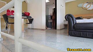 bubblebutt tranny bounces her round ass