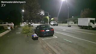 Tattooed Kiwi Milf Pissed On Publicly on Sidewalk, Motorist Yells