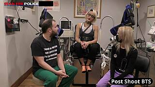 hey, it's just a little baggie, but channy crossfire spreads ass for police deepthroat