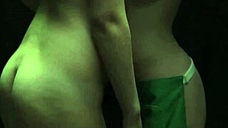 Teen lesbian Mormons engage in tribbing and oral sex