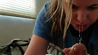 Blonde Mature Woman Deepthroats Big Black Cock Until Explosive Cumshot