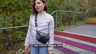 big tits helina dream sucks big dick in public blowjob and pov sex