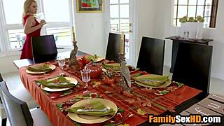 thanksgiving turns into taboo group sex orgy.