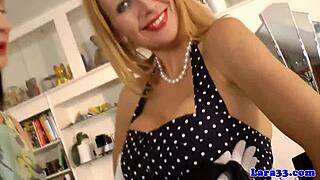 European women in stockings and heels