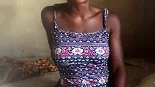 Crazy bitch having fun in her room without stepping outside?