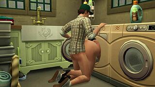 milf fucked by daughters boyfriend in washing machine