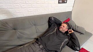 innocent delivery guy unaware of housewife's fetish