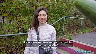 big tits helina dream sucks big dick in public blowjob and pov sex