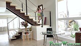 Angel Ryder Caught By Stepbro Using Dildo In Shower?