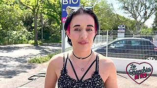 french brunette teases before sexy banging