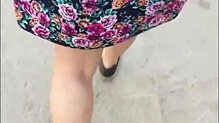 Teasing a Curvy Mature in Tight Skirt on Lima Streets