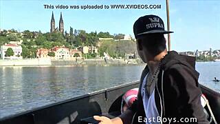 I ripped clothes off that ebony twink bodybuilder in the caravan