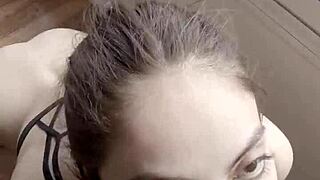 Beautiful Brunette Gets Facial Again